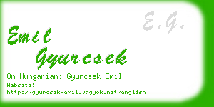 emil gyurcsek business card